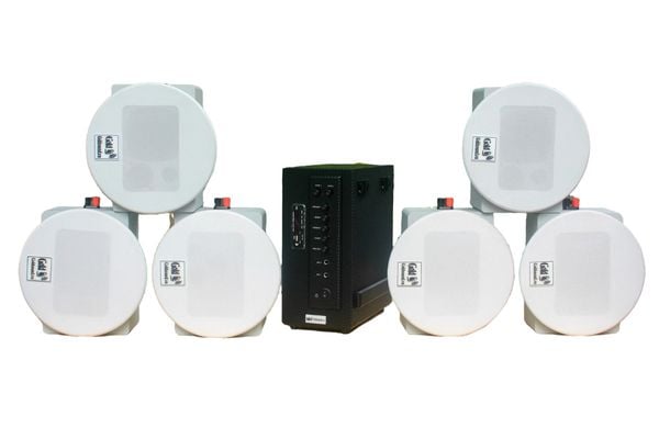 [Diện tích 120m2 + 2 Kênh] AMT384 Goldsound 2 vùng âm lượng 380w + 6 loa âm trần Goldsound VAT28 28w, loa được thiết kế riêng cho quán, bật lớn không tạp âm, miễn phí công lắp đặt, bảo hành dài hạn 5 năm