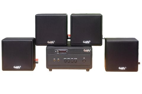 Dàn loa treo tường: Amply A154PU Goldsound 150w + 4 loa Goldsound V23 - 23w, loa được thiết kế riêng cho quán, bật lớn không tạp âm, miễn phí công lắp đặt, bảo hành dài hạn 5 năm.