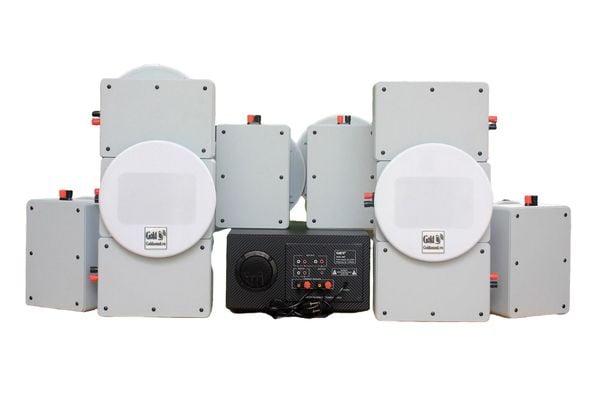 [Diện tích 200m2 + 2 Kênh] A907_SG Goldsound 2 vùng âm lượng 900w + 10 loa âm trần Goldsound VAT38_SG 38w, loa được thiết kế riêng cho quán, bật lớn không tạp âm, miễn phí công lắp đặt, bảo hành dài hạn 5 năm