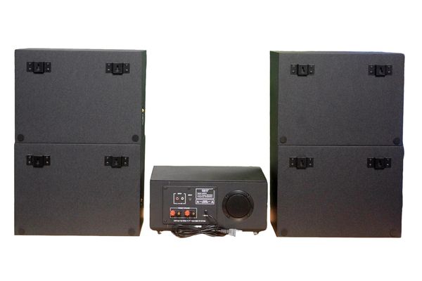 Dàn loa treo tường: Amply A907PU-2K Goldsound 2 vùng âm lượng 900w + 4 loa Goldsound V130, loa được thiết kế riêng cho quán, bật lớn không tạp âm, miễn phí công lắp đặt, bảo hành dài hạn 5 năm