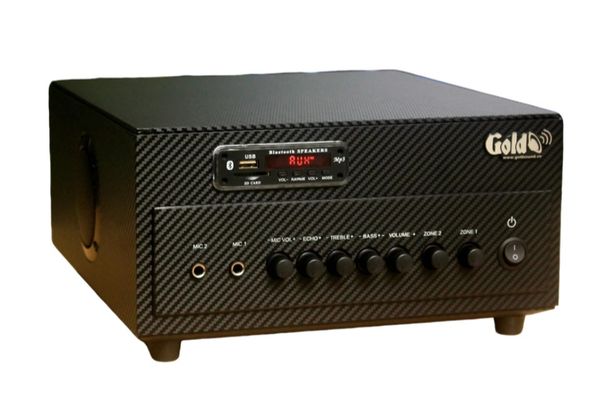 Amply tổng A384_TH Goldsound 2 phân vùng đầu ra (380w, đủ kết nối Bluetooth, RCA, AV, USB) chuyên dụng cho quán cafe, nhà hàng