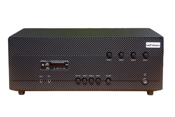 Amply cho quán cafe A384 - SG - 4K: 4 phân vùng đầu ra (800w, đủ kết nối Bluetooth, RCA, AV, USB) chuyên dụng cho quán cafe, nhà hàng