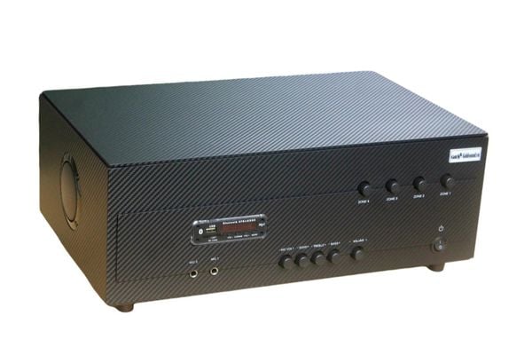 Amply cho quán cafe A384-4K: 4 phân vùng đầu ra (800w, đủ kết nối Bluetooth, RCA, AV, USB) chuyên dụng cho quán cafe, nhà hàng