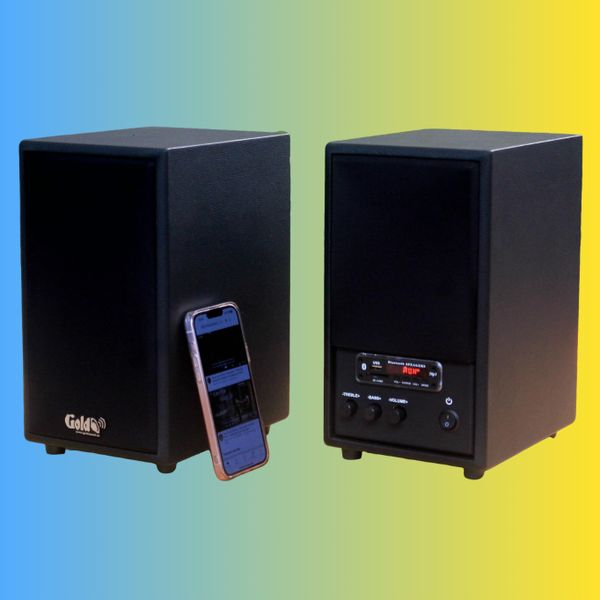 Loa HIFI GS51 Pro 5 - đúng chuẩn HIFI, công suất 120w, Bass 4 inch, treble 2 inch, bluetooth 5.0, cổng rca, khe usb, thiết kế loa thùng gỗ cao 31.5 cm, rộng 17.5 cm, sâu 24 cm.