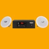 [Diện tích 40m2 + 1 Kênh] Bộ loa âm trần thông báo phát nhạc nền tự động cao cấp S2.0 (amply A2.0 + 2 loa âm trần 15w) loa được thiết kế riêng cho quán, bật lớn không tạp âm, bảo hành dài hạn 12 tháng