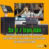 Dàn Karaoke kinh doanh K90 Goldsound (Loa V258PU-KA, Cục đẩy A958PU-2K, Cục đẩy 1200w, JBL KX180, Micro SLS S800,...)