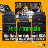 Dàn Karaoke kinh doanh K130 Goldsound (Loa V258PU-KA, Cục đẩy A958PU-2K, A957PU-1K, JBL KX180, Micro SLS S800,...)