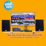 Dàn KARAOKE GOLD-230 (2 loa 230w + 1 amply 900w + 2 Micro không dây)