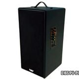 Loa di động D165PU-PI, pin 4-6h, công suất 165w, bass 20 cm, treble 10 cm, bluetooth 5.0, cổng cắm Micro, cổng rca, khe usb, thiết kế loa thùng gỗ cao 57 cm, rộng 28 cm, sâu 30 cm. Bảo hành 12 tháng