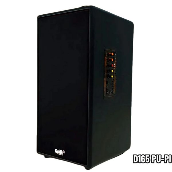Loa di động D165PU-PI, pin 4-6h, công suất 165w, bass 20 cm, treble 10 cm, bluetooth 5.0, cổng cắm Micro, cổng rca, khe usb, thiết kế loa thùng gỗ cao 57 cm, rộng 28 cm, sâu 30 cm. Bảo hành 12 tháng