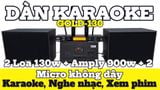 Dàn KARAOKE GOLD-130 (2 loa 130w + 1 amply 900w + 2 Micro không dây)