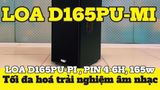 Loa di động D165PU-PI, pin 4-6h, công suất 165w, bass 20 cm, treble 10 cm, bluetooth 5.0, cổng cắm Micro, cổng rca, khe usb, thiết kế loa thùng gỗ cao 57 cm, rộng 28 cm, sâu 30 cm. Bảo hành 12 tháng