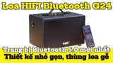 Loa Goldsound G24, công suất 80w, Bass 4 inch, Tress 3 inch, 2 cổng micro, Bluetooth 5.0, thiết kế loa thùng gỗ cao 20 cm, rộng 20 cm, sâu 32 cm. Bảo hành 12 tháng