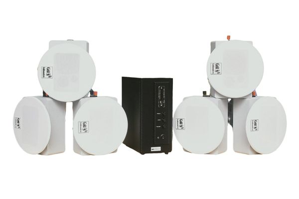 [Diện tích 120m2] AMT155_SG Goldsound 150w + 6 loa âm trần Goldsound VAT38_SG 38w, loa được thiết kế riêng cho quán, bật lớn không tạp âm, miễn phí công lắp đặt, bảo hành dài hạn 5 năm