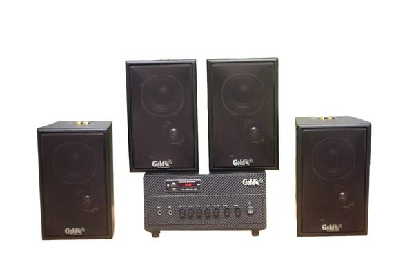 [Diện tích 80m2 + 02 Kênh] A384_DA Goldsound 2 vùng âm lượng 380w + 4 loa Goldsound V40C_DA 40w, loa được thiết kế riêng cho quán, bật lớn không tạp âm, miễn phí công lắp đặt, bảo hành dài hạn 5 năm.