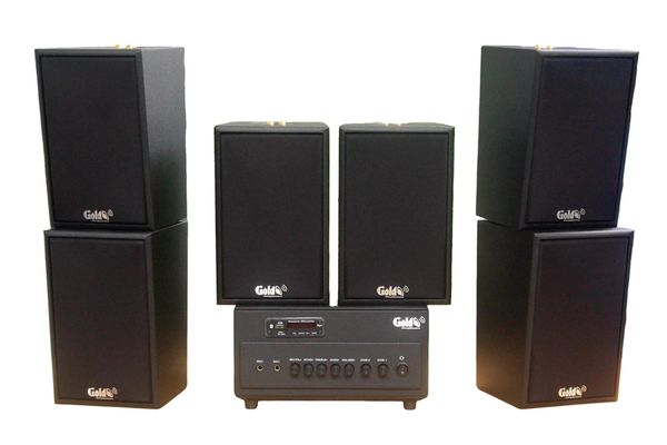 [Diện tích 120m2 + 02 Kênh] Amply A384PU_DA-2K Goldsound 2 vùng âm lượng 380w + 6 loa Goldsound V40C_DA - 40w, loa được thiết kế riêng cho quán, bật lớn không tạp âm, miễn phí công lắp đặt, bảo hành dài hạn 5 năm