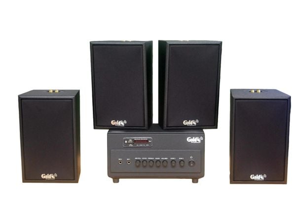 [Diện tích 80m2 + 02 Kênh] A384PU_SG-2K Goldsound 4 vùng âm lượng 380w + 4 loa Goldsound V40C_SG, loa được thiết kế riêng cho quán, bật lớn không tạp âm, miễn phí công lắp đặt, bảo hành dài hạn 5 năm.