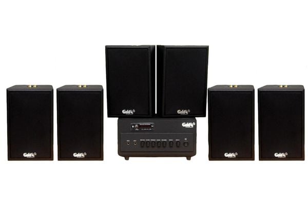 [Diện tích 120m2 + 02 Kênh] Amply A384PU_TH-2K Goldsound 2 vùng âm lượng 380w + 6 loa Goldsound V40C_TH - 40w, loa được thiết kế riêng cho quán, bật lớn không tạp âm, miễn phí công lắp đặt, bảo hành dài hạn 5 năm