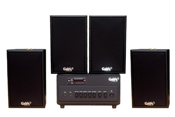 [Diện tích 80m2 + 02 Kênh] A384PU-2K Goldsound 2 vùng âm lượng 380w + 4 loa Goldsound V40C, loa được thiết kế riêng cho quán, bật lớn không tạp âm, miễn phí công lắp đặt, bảo hành dài hạn 5 năm.