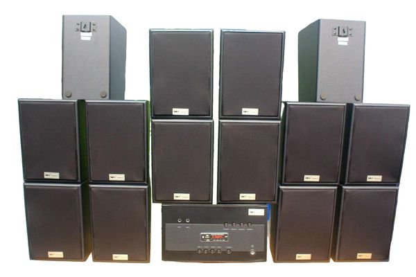 [Diện tích 560m2 + 04 Kênh] A1800 Goldsound 4 vùng âm lượng 1800w + 14 loa Goldsound V40C, loa được thiết kế riêng cho quán, bật lớn không tạp âm, miễn phí công lắp đặt, bảo hành dài hạn 5 năm.