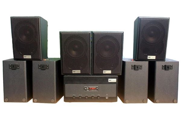 [Diện tích 160m2 + 02 Kênh] Amply A901 + 08 loa V40C