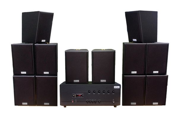 [Diện tích 240m2 + 06 Kênh] A384_SG-6K Goldsound 6 vùng âm lượng 1200w + 12 loa Goldsound V55C_SG 55w, Amply 4 - 6 vùng âm lượng, loa được thiết kế riêng cho quán, bật lớn không tạp âm, miễn phí công lắp đặt, bảo hành dài hạn 5 năm.