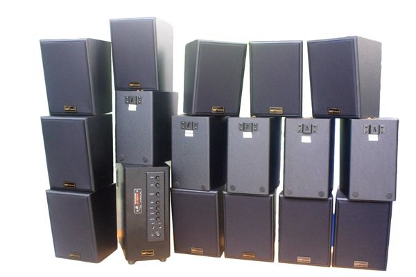[Diện tích 320m2 + 2 Kênh] A906 Goldsound 900w + 16 loa Goldsound V55C 55w, loa được thiết kế riêng cho quán, bật lớn không tạp âm, miễn phí công lắp đặt, bảo hành dài hạn 5 năm