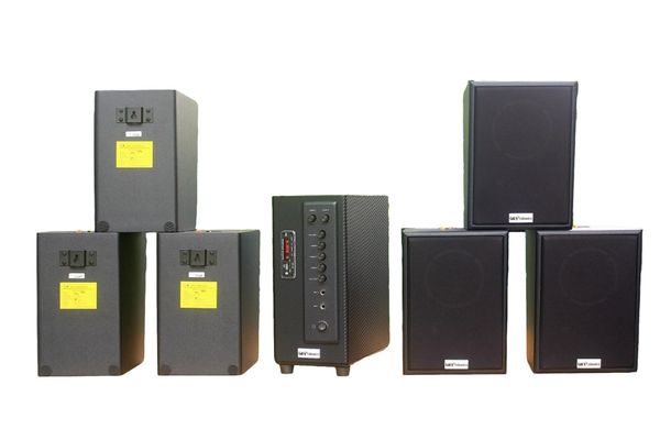 [Diện tích 120m2 + 02 Kênh] A384 Goldsound 380w + 6 loa Goldsound V55C 55w, loa được thiết kế riêng cho quán, bật lớn không tạp âm, miễn phí công lắp đặt, bảo hành dài hạn 5 năm