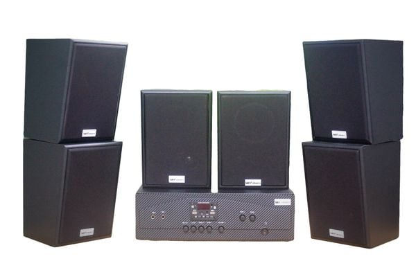 [Diện tích 120m2 + 02 Kênh] A917_TH Goldsound 2 vùng âm lượng 1200w + 6 loa Goldsound V55C_TH 55w, loa được thiết kế riêng cho quán, bật lớn không tạp âm, miễn phí công lắp đặt, bảo hành dài hạn 5 năm