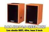 Loa HiFi 2.0 GS51 Mini Goldsound (Công suất 40w, Bluetooth, USB, AUX)