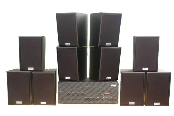 [Diện tích 200m2 + 04 Kênh] A917_DA-4K Goldsound 4 vùng âm lượng 1500w + 10 loa Goldsound V55C_DA 55w, Amply 4 - 6 vùng âm lượng, loa được thiết kế riêng cho quán, bật lớn không tạp âm, miễn phí công lắp đặt, bảo hành dài hạn 5 năm.