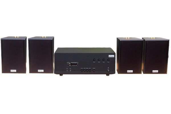 [Diện tích 80m2 + 04 Kênh] A384_SG-4K Goldsound 4 vùng âm lượng 800w + 4 loa Goldsound V55C_SG 55w Amply 4 - 6 vùng âm lượng, loa được thiết kế riêng cho quán, bật lớn không tạp âm, miễn phí công lắp đặt, bảo hành dài hạn 5 năm.