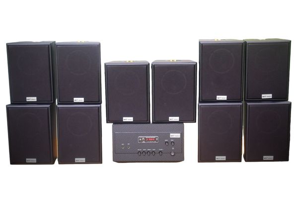 [Diện tích 200m2 + 02 Kênh] A907_TH Goldsound 2 vùng âm lượng 900w + 10 loa Goldsound V55C_TH 55w, loa được thiết kế riêng cho quán, bật lớn không tạp âm, miễn phí công lắp đặt, bảo hành dài hạn 5 năm