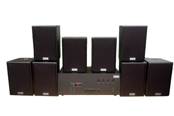 [Diện tích 160m2 + 04 Kênh] A384_DA-4K Goldsound 4 vùng âm lượng 800w + 8 loa Goldsound V55C_DA 55w Amply 4 - 6 vùng âm lượng, loa được thiết kế riêng cho quán, bật lớn không tạp âm, miễn phí công lắp đặt, bảo hành dài hạn 5 năm.