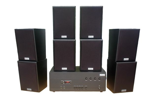 [Diện tích 160m2 + 04 Kênh] A384_TH-4K Goldsound 4 vùng âm lượng 800w + 8 loa Goldsound V55C_TH 55w Amply 4 - 6 vùng âm lượng, loa được thiết kế riêng cho quán, bật lớn không tạp âm, miễn phí công lắp đặt, bảo hành dài hạn 5 năm.