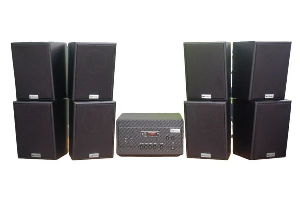 [Diện tích 160m2 + 02 Kênh] A907_DA Goldsound 2 vùng âm lượng 900w + 8 loa Goldsound V55C_DA 55w, loa được thiết kế riêng cho quán, bật lớn không tạp âm, miễn phí công lắp đặt, bảo hành dài hạn 5 năm