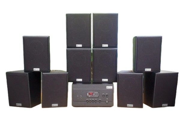 [Diện tích 200m2 + 02 Kênh] A917_SG Goldsound 2 vùng âm lượng 1200w + 10 loa Goldsound V55C_SG 55w, loa được thiết kế riêng cho quán, bật lớn không tạp âm, miễn phí công lắp đặt, bảo hành dài hạn 5 năm