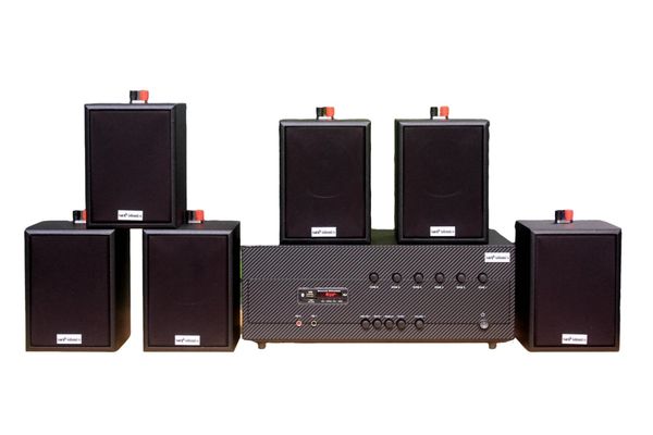 [Diện tích 120m2 + 06 Kênh] A384-6K Goldsound 6 vùng âm lượng 1200w + 6 loa Goldsound V24C, Amply 4 - 6 vùng âm lượng, loa được thiết kế riêng cho quán, bật lớn không tạp âm, miễn phí công lắp đặt, bảo hành dài hạn 5 năm. 1 Chi tiết biến thể