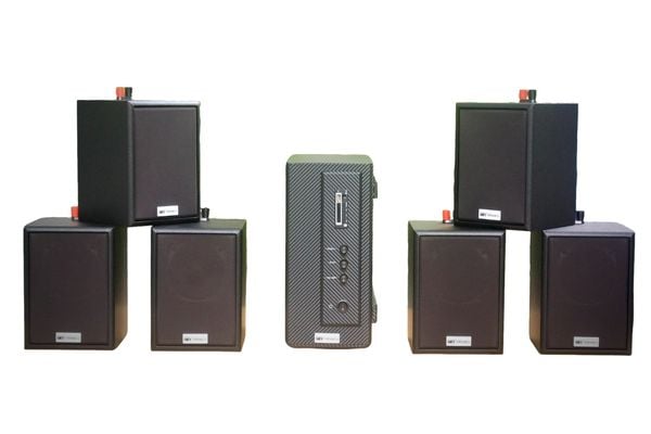 [Diện tích 120m2] AMT156_SG Goldsound 200w + 6 loa Goldsound V24C_SG 24w, loa được thiết kế riêng cho quán, bật lớn không tạp âm, miễn phí công lắp đặt, bảo hành dài hạn 5 năm.