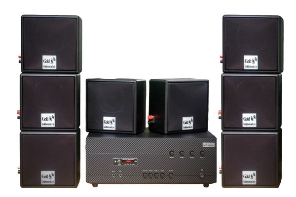 [Diện tích 160m2 + 4 Kênh] Amply A384-4K + 8 V23, Amply 4 vùng âm lượng, loa được thiết kế riêng cho quán, bật lớn không tạp âm, bảo hành dài hạn 5 năm.