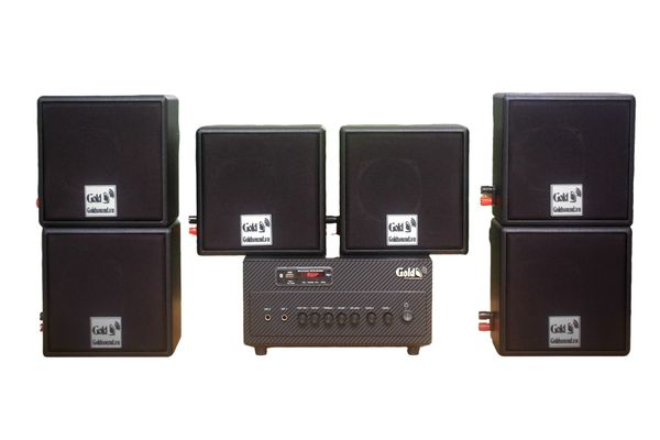 Dàn Amply A384 + 6 V23, Amply 2 vùng âm lượng, loa được thiết kế riêng cho quán, bật lớn không tạp âm, bảo hành dài hạn 5 năm.