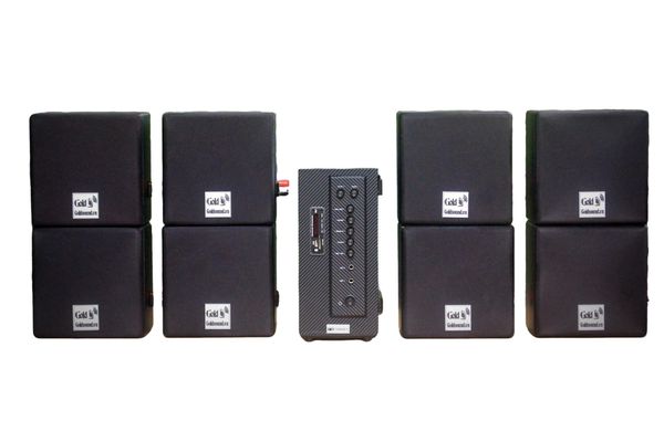 [Diện tích 160m2 + 02 Kênh] AMT384 Goldsound 2 vùng âm lượng 380w + 8 loa Goldsound V23 23w, loa được thiết kế riêng cho quán, bật lớn không tạp âm, miễn phí công lắp đặt, bảo hành dài hạn 5 năm.