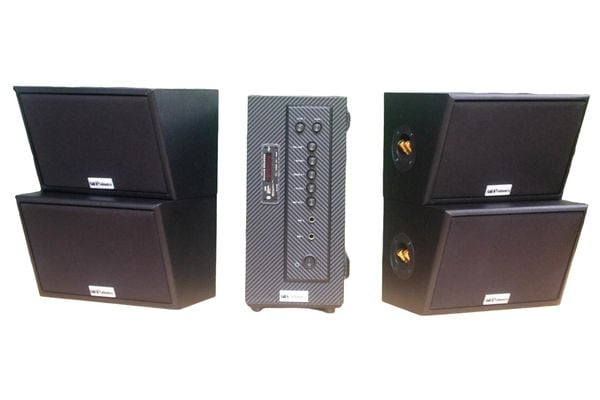 [Diện tích 80m2 + 02 Kênh] AMT384_TH Goldsound 2 vùng âm lượng 380w + 4 loa Goldsound ngoài trời V50NT_TH 50w, loa được thiết kế riêng cho quán, bật lớn không tạp âm, miễn phí công lắp đặt, bảo hành 12 tháng