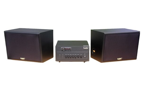Dàn loa treo tường: Amply A384_SG Goldsound 2 vùng âm lượng 380w + 2 loa Goldsound V130_SG 130w, loa được thiết kế riêng cho quán, bật lớn không tạp âm, miễn phí công lắp đặt, bảo hành dài hạn 5 năm