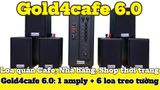 [Diện tích 100m2 + 2 Kênh] Gold4cafe_TH 6.0 (01 amply + 06 loa treo tường), Amply 2 vùng âm lượng, loa được thiết kế riêng cho quán, bật lớn không tạp âm, bảo hành dài hạn 5 năm.