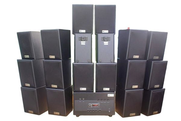 [Diện tích 360m2 + 4 Kênh] A1800 Goldsound 4 vùng âm lượng 1800w + 18 loa Goldsound V25C 25W, Amply 4 - 6 vùng âm lượng, loa được thiết kế riêng cho quán, bật lớn không tạp âm, miễn phí công lắp đặt, bảo hành dài hạn 5 năm. Thông tin chung