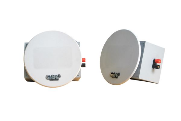Loa vệ tinh âm trần Goldsound VAT12-TH Gold4cafe (1 loa) - công suất 12w, củ loa toàn dải cả âm Bass &Tress 3 inch, loa được thiết kế đập chậm để phù hợp với style quán dịch vụ, kích thước 12.5x19.5x10.5 cm (C - R - S); chất liệu thùng gỗ 100%.