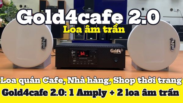 [Diện tích 40m2 + 1 Kênh] Amply A2.0 + 2 loa âm trần thông báo phát nhạc nền tự động VAT12, loa được thiết kế riêng cho quán, bật lớn không tạp âm, bảo hành dài hạn 5 năm.