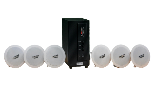 Bộ loa âm trần thông báo phát nhạc nền tự động cao cấp SA6.0 (amply 156w + 6 loa âm trần 15w), loa được thiết kế riêng cho quán, bật lớn không tạp âm, bảo hành dài hạn 12 tháng
