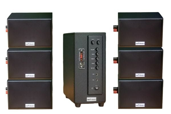 THANH LÝ dàn âm thanh quán [Amply 380w + 6 loa treo tường 15w Goldsound] - BH 6 tháng